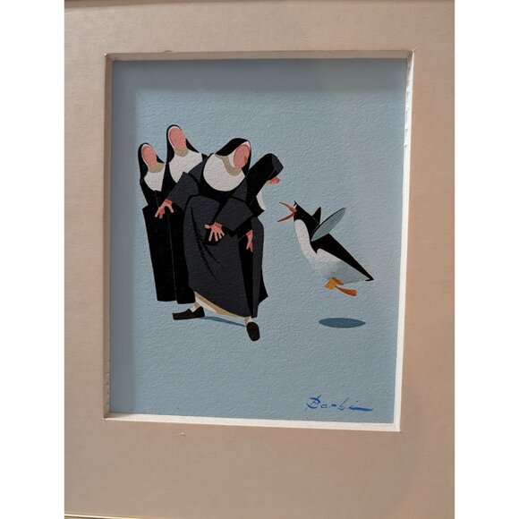 Nun And Penguin Satirical Art Print by Barbe Framed titled Mother - Picture 4 of 15